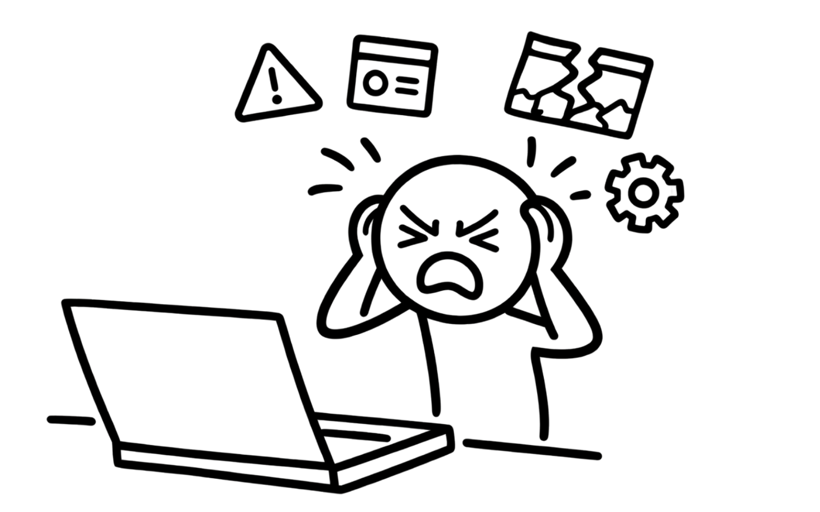 Person in a 2am panic about their website